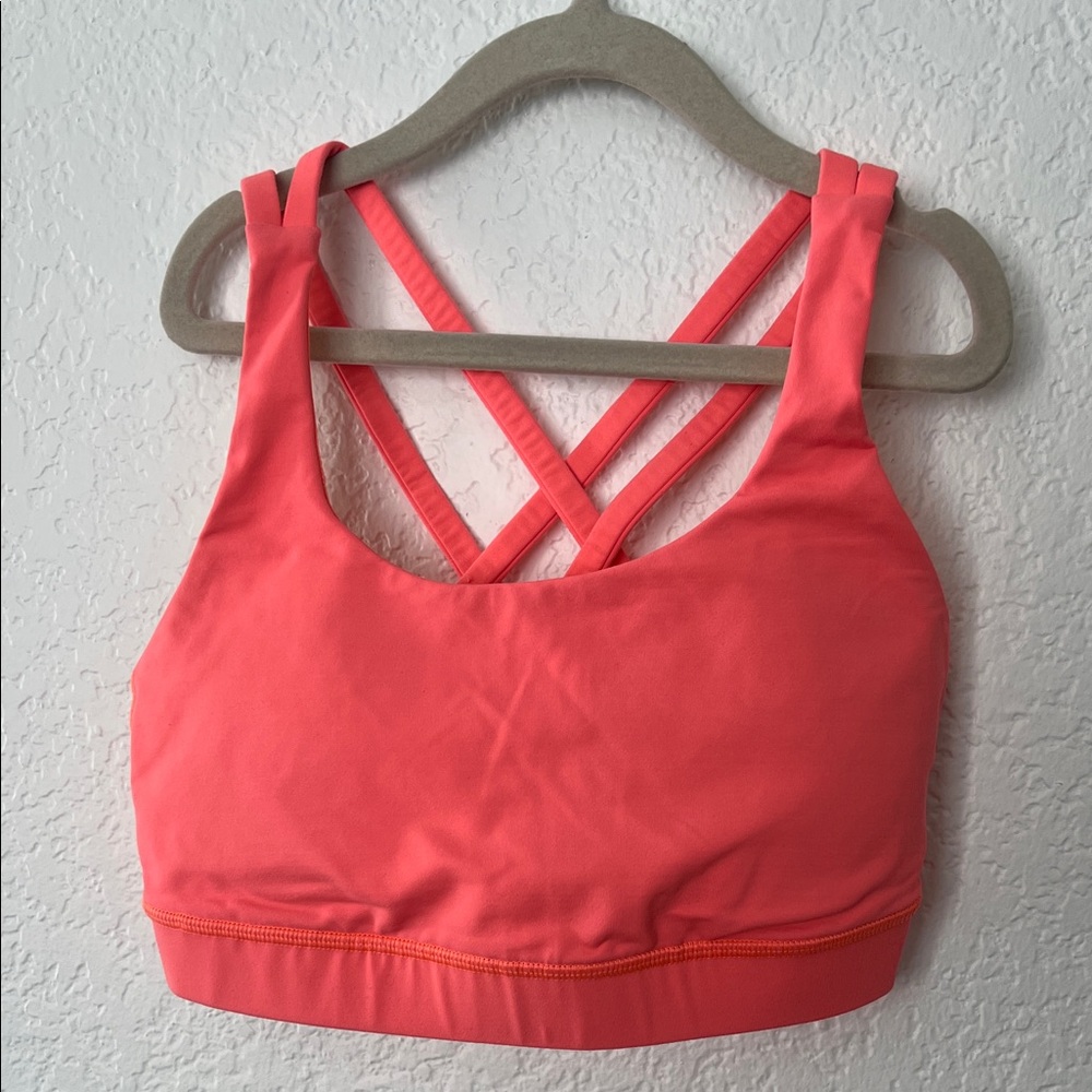 Lululemon Athletica Pink Sports Bra with Cross Back